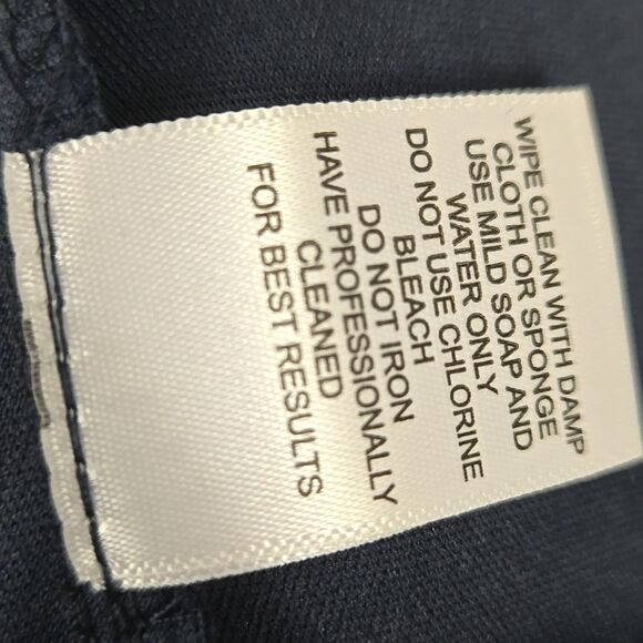 Navy Blue Ruched Dress Silver Rhinestone Studded Rosette Lace Prom Hoco Dance - Picture 11 of 13